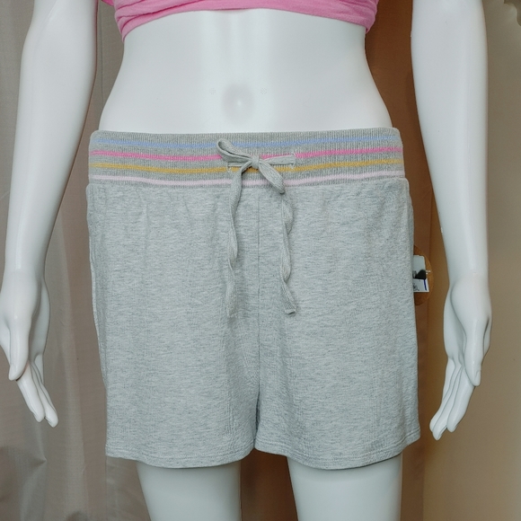 SUNDOWN BY SPLENDID HEAT PLAYA DRAWSTRING ELASTIC RIBBED WAIST SHORTS L - Picture 3 of 9